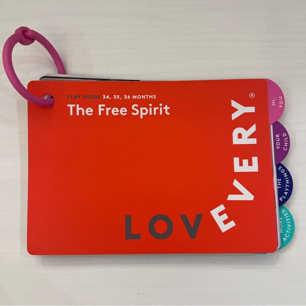 Lovevery Montessori The Free Spirit Play Guide for months 34, 35 and 36